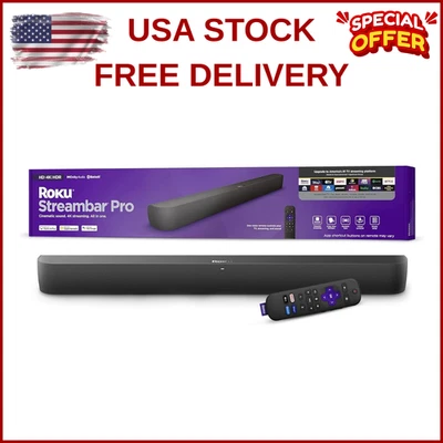 Roku Streambar Pro Stereo Soundbar Grey - Image 1 of 4