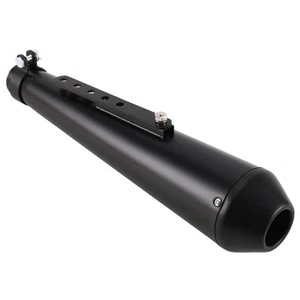 Tropical Universal Motorcycle Slip-On Muffler Exhaust 38-45mm Black 4 Adapters - Picture 1 of 8