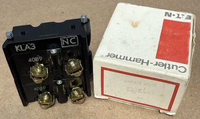 CUTLER-HAMMER/EATON E30KLA3 CONTACT BLOCK A4 **SMALL CHIP** *NEW IN BOX* - Image 1 of 4
