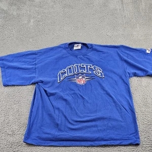 Vtg Indianapolis Colts  Shirt Mens Large Blue Logo Athletic NFL Football 90s Tee - Picture 1 of 7