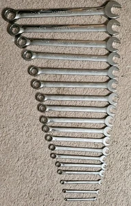 Craftsman USA Professional 18 pc. Polished Chrome SAE Wrench Set 45950 + NICE - Picture 1 of 3