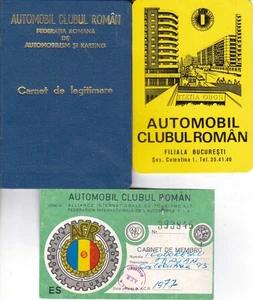 Romania, 1970's, Romanian Automobile Club Member Cards & Pocket Calendar ACR - Picture 1 of 12