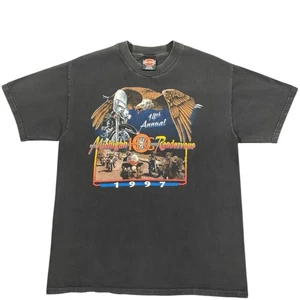 Vintage 90s Harley Davidson Motorcycles Bike Week T-Shirt Size Large - Bild 1 von 7