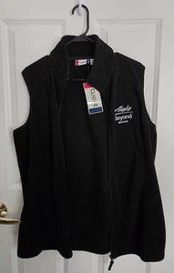 Vintage 90s Clique Damen Alaska Airlines Crew Weste Jacke Schwarz Größe XL - Bild 1 von 5