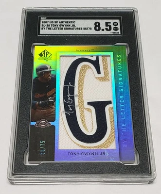 2007 Tony Gwynn Jr Upper Deck SP Authentic By The Letter Signatures  Auto /75 - Image 1 of 2