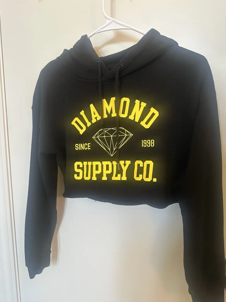 Sudadera con capucha corta Diamond Supply Co para mujer, talla S Foto 1 de 1