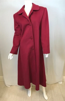 Abrigo largo de lana para mujer Anne Klein II de colección hecho en EE. UU., talla 8 Foto 1 de 4