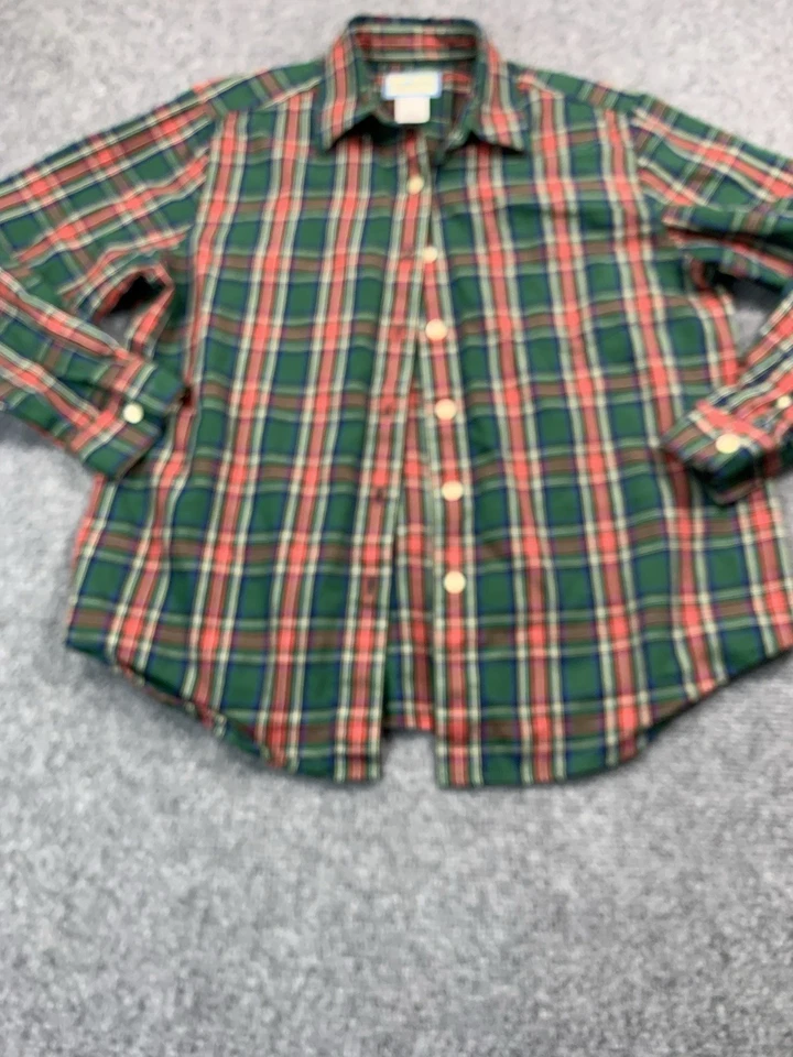 Camisa Pendleton Mujer Pequeña A Cuadros Manga Larga Abotonada Exterior Verde Foto 1 de 4