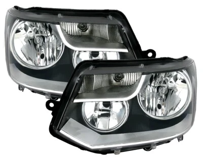 Scheinwerfer Set links + rechts für VW T5 Multivan Facelift 2009- Schwarz - Bild 1 von 3