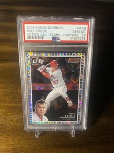 2019 Panini Donruss - Mike Trout - #AA3 PSA 10 GEM MT - Rapture POP 12 - Picture 1 of 2