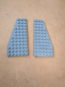 LEGO Right & Left Wing Wedge Plate 30355 30356 DARK BLUISH GRAY 6x12. Q18 - Picture 1 of 2