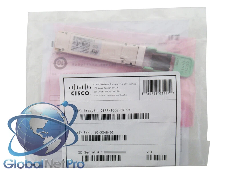 NEW SEALED GENUINE CISCO QSFP-100G-FR-S - 100G-FR QSFP28, 2km SMF LIFETIM WARRAN - Image 1 of 1