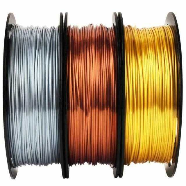 MIKA3D MIKA003SILKPLA 1.75mm 3D Printer Filament - Gold/Silver/Copper