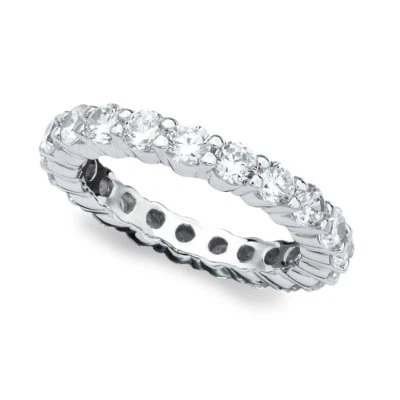 CRISLU Brilliant 3 MM Cubic Ziconia Eternity Band - Talla 6 Totalmente Nuevo 2.4 cttw Foto 1 de 2