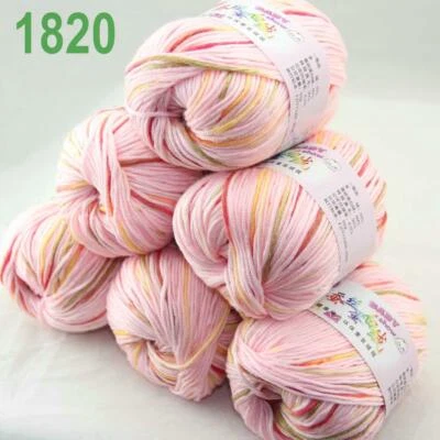 AIPYARN 6Balls x50g Soft Cashmere Silk Velvet Baby Hand Knitting Crochet Yarn 20 — 第 1/4 张图片
