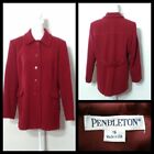 Pendleton Wool Coat Women's Size 16/Xl Brick Red Button-Down, Collared Inv#S9875