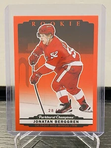 2022-23 Upper Deck Parkhurst Champions Rookies Red /51 Jonatan Berggren Rookie - Picture 1 of 3