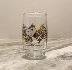 Vintage 1965 Snoopy und Woodstock kleines Saftglas Schulz Peanuts - Bild 1 von 7