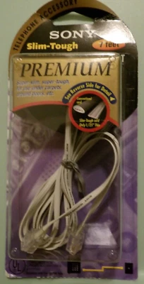 Teléfono con cable Sony TL-L7ST de colección línea delgada línea única nuevo 7 pies. Foto 1 de 3