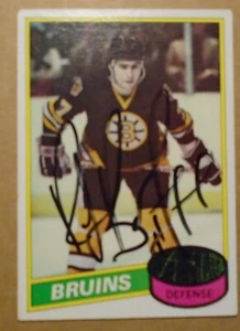 RAY BOURQUE AUTOGRAPHED ROOKIE CARD TOPPS #140 BOSTON BRUINS - Picture 1 of 4