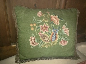 Vintage Blumen Nadelspitze Kissen - Bild 1 von 3
