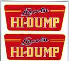 Lincoln Toys Hi - Dump Replacement Decal Set 2 