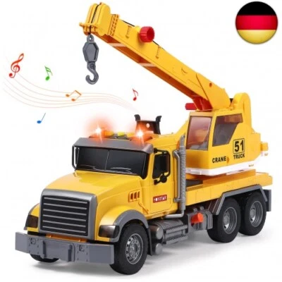 Tacobear Kranwagen Spielzeug Großer Kranfahrzeug LKW Lastwagen 1:16 Abschlepper