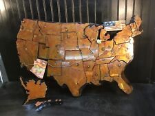 Metal Wall Art Map of The USA Route 66 Larry and Sandy Prince ART