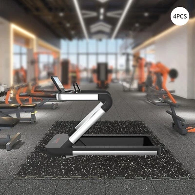 Paquete de 4 puzzle alfombrilla de ejercicio EPDM azulejos entrelazados para ejercicio gimnasio entrenamiento 50 cm Foto 1 de 4