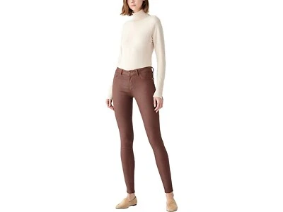 DL1961 DL Edit Emma Low Rise Instasculpt Coated Skinny Jeans in Pecan Size 25  - Image 1 of 2