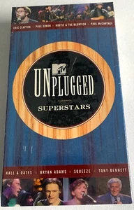 MTV UNPLUGGED:SUPERSTARS-VHS TAPE FACTORY SEALED-Paul Simon,Paul McCartney,Eric - Picture 1 of 2