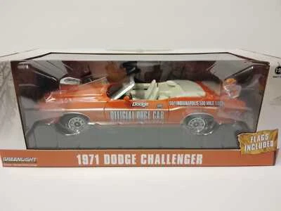 Greenlight Dodge Challenger 1971 INDY 500 OFFICIAL PACE CAR 1/18 13569 - Immagine 1 di 3