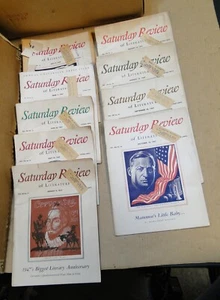 Nine 1947 Saturday Review of Literature Magazines - Picture 1 of 4