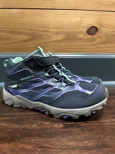 Merrell Women's Size 7 Mid Waterproof Hiking Boots Ice, Navy Blue - Picture 1 of 5
