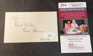 Gaye Stewart Signed 3x5 Index Card JSA Certified NHL Toronto Maple Leafs w/COA! - Picture 1 of 4