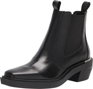Circus by Sam Edelman Walsh Black Squared Toe Pull On Western Ankle Boots - Picture 1 of 6