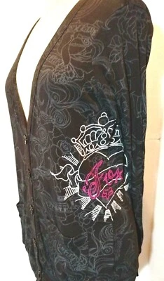 Women's FOX Riders Lightweight Cardigan Sz M - Trademark Graphics - Image 1 of 4