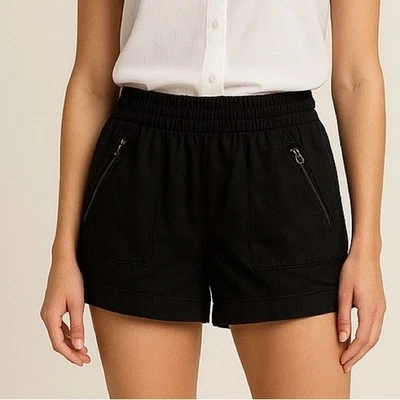 Shorts de bolso Alice + Olivia Britney cintura alta tamanho G - Imagem 1 de 4