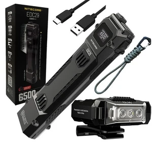 Nitecore EDC29 Every Day Carry Rechargeable Flashlight -6500 Lumens w/ CL10 Clip - Picture 1 of 12