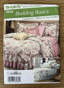 Simplicity 8898￼ Sewing Pattern Bedding Basics Home Decor Comforter Sham UNCUT - Picture 1 of 3