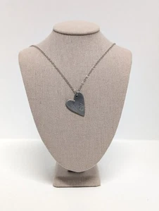 Lisa Leonard Sterling Silver Heart Pendant 18" Necklace Vintage Signed 925 - Picture 1 of 16