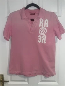 RARE Pink Cotton Polo Style Designer T-shirt Top 14yrs - Picture 1 of 5