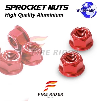 Tuercas de piñón de rueda trasera rojas M10 para Suzuki SV650 X/ABS 16 17 18 19 Foto 1 de 3