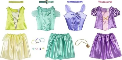 Disney Princesas Niñas Vestir - Rapunzel, Ariel, Tiana y Jazmín - Sin Caja 21 piezas Foto 1 de 4