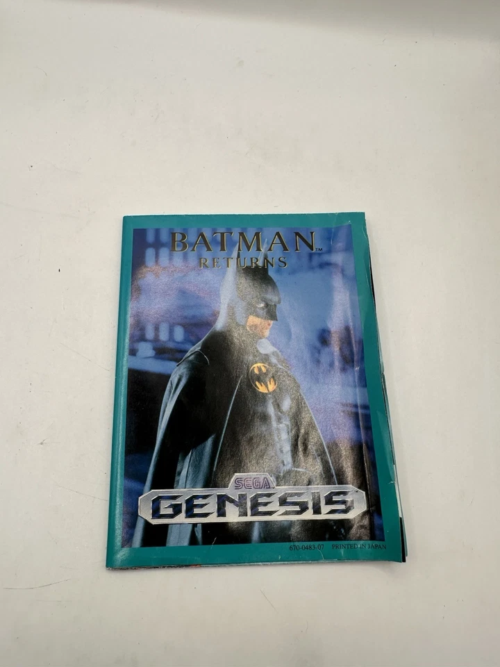 VINTAGE BATMAN RETURNS/SEGA GENESIS Manual - Image 1 of 1