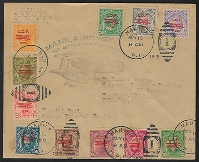 SELLOS DE CORREO AÉREO DE FILIPINAS A CHINA EN PORTADA ORIENTAL DE LONDRES 1928 Foto 1 de 2