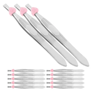 Pinzetta Clip Sopracciglia 24pz Acciaio Inox Design Antiruggine per Trucco - Foto 1 di 12