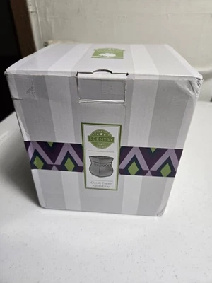 SCENTSY Classic Curves Gloss Gray  Wax Warmer Full Size, Retired. New In Box.  - Image 1 of 4