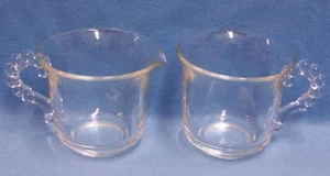 IMPERIAL CANDLEWICK CREMA Y TAZA TRANSPARENTE TAZA CRISTAL  - Imagen 1 de 4