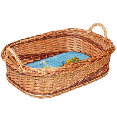 Weidentablett Tablettkorb Korbtablett Tablett Weide Serviertablett Präsent TWUSM - Bild 1 von 3